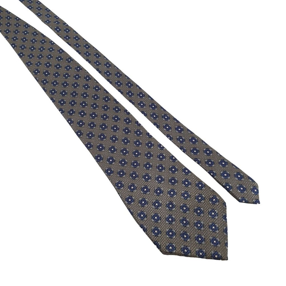 XYZ Inc Mens Necktie Designer Blue Gray Accessory Office Work Casual Dad Gift